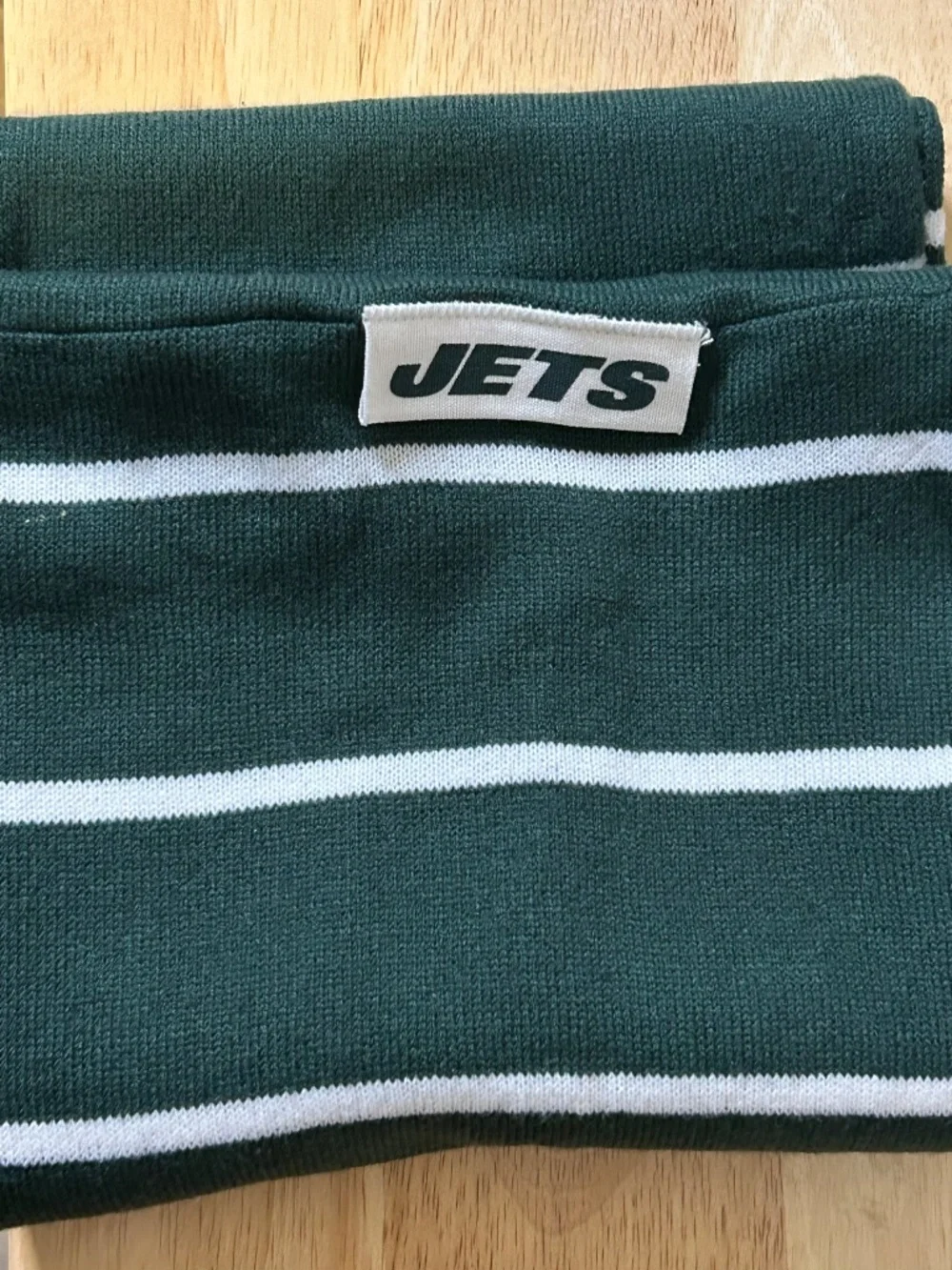 '47 Brand New York Jets Women's Striped Infinity Knit Scarf Green/White Acrylic